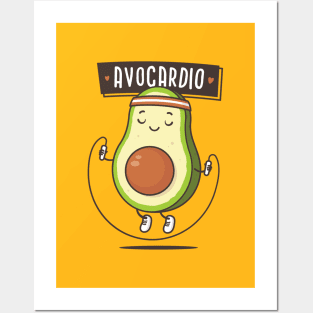 Avo Cardio - Avocado Workout Posters and Art